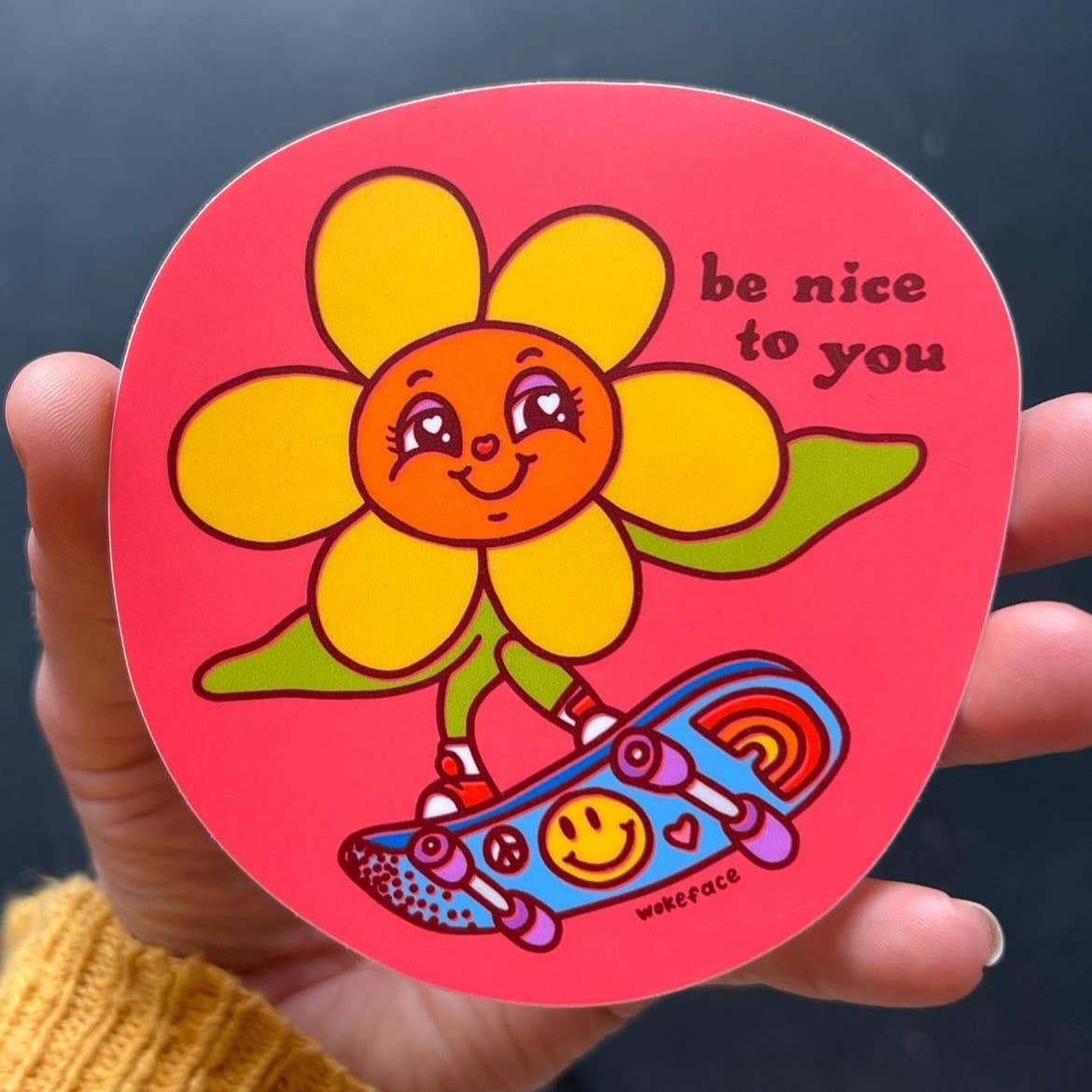 Sticker - Flower Skater Be Nice to You