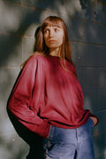 Kissed Fleece Raglan | Mulberry