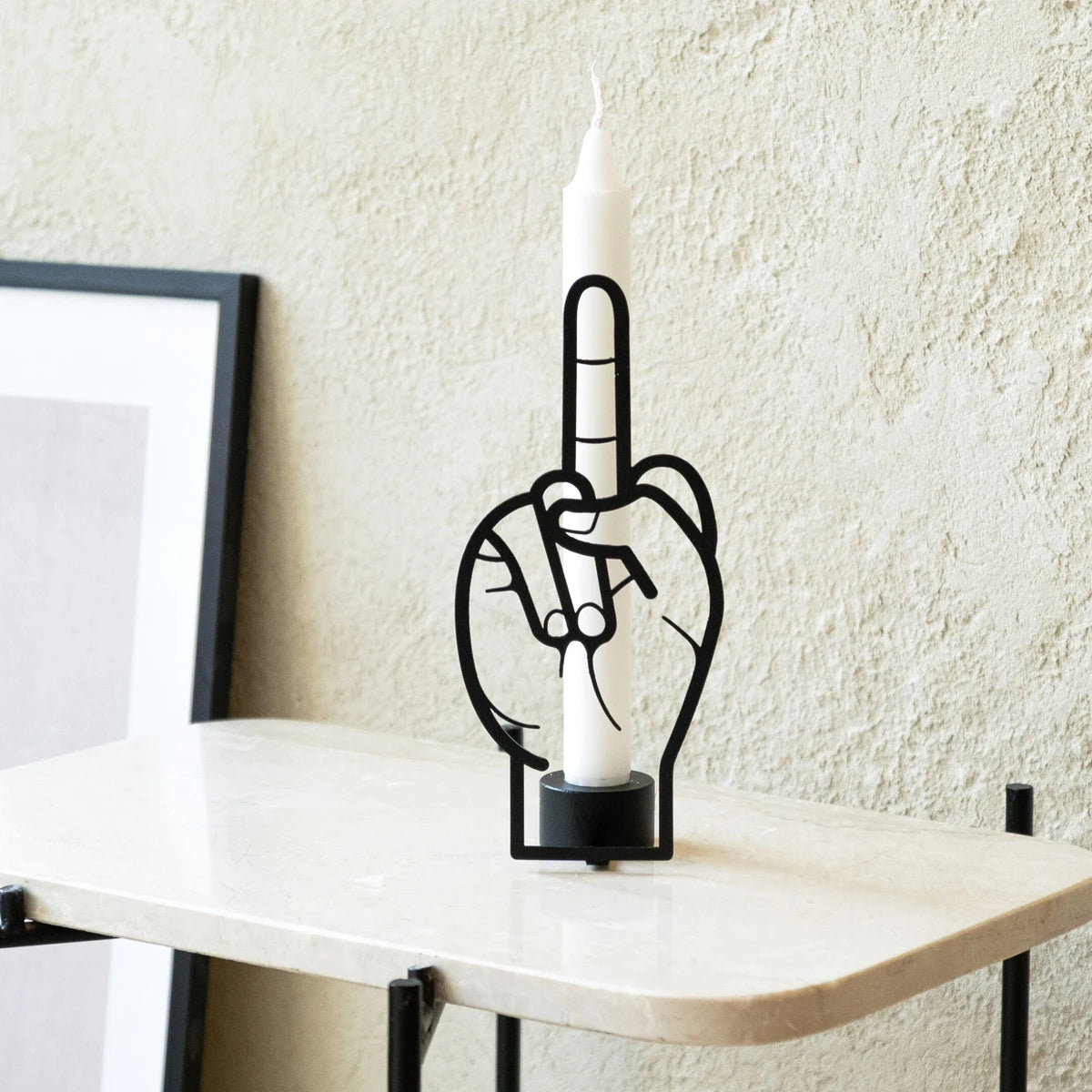 F*ck You Metal Candle Holder | Black