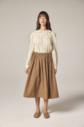 Peter Pan Collar Blouse | Yellow & Olive