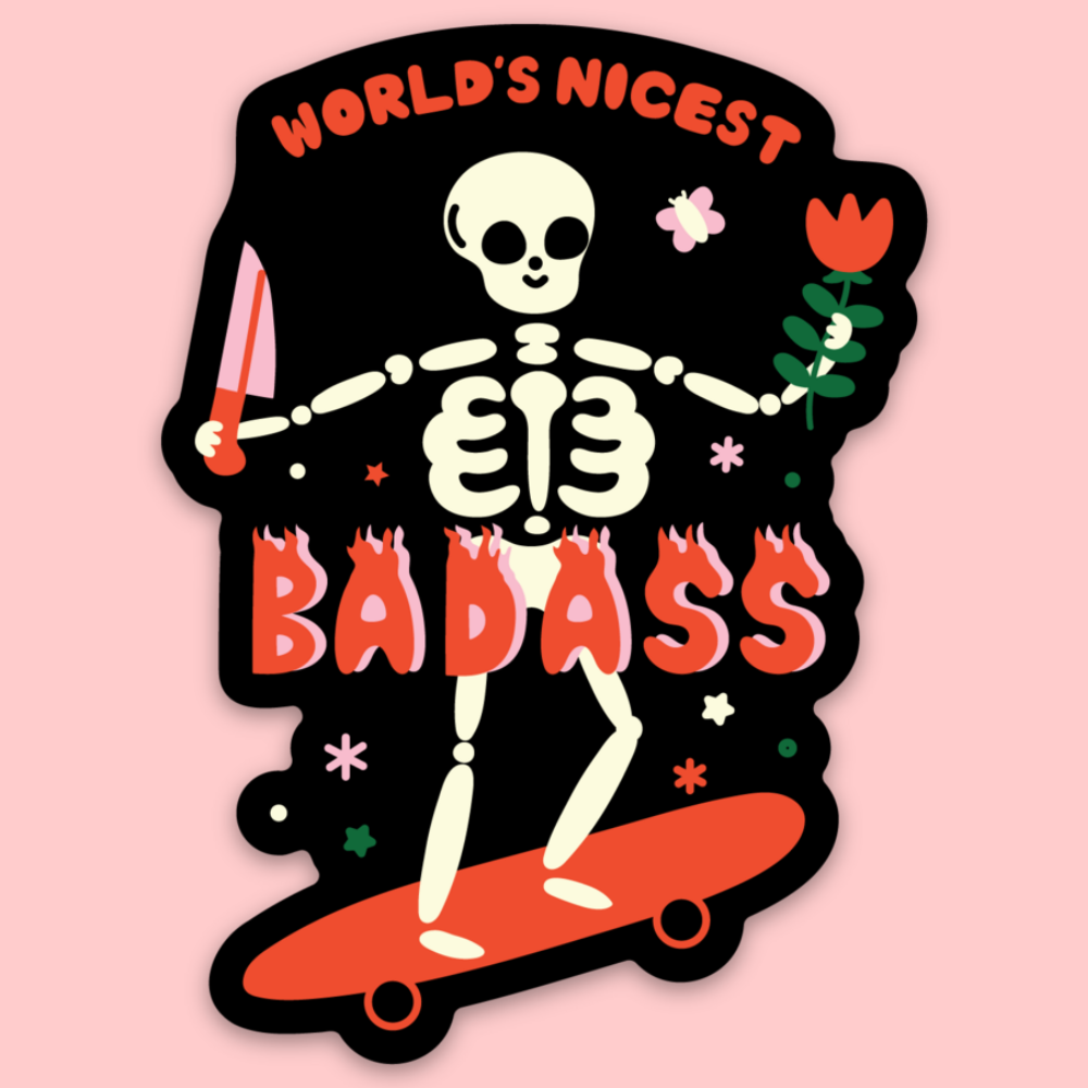 World's Nicest Badass Skeleton | Sticker