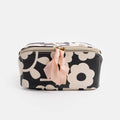 Charcoal Mono Flower Diagonal Cosmetic Bag