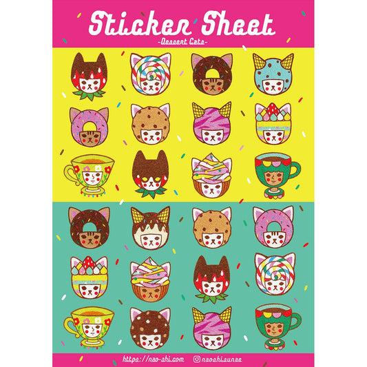 Dessert Cats | Sticker Sheet