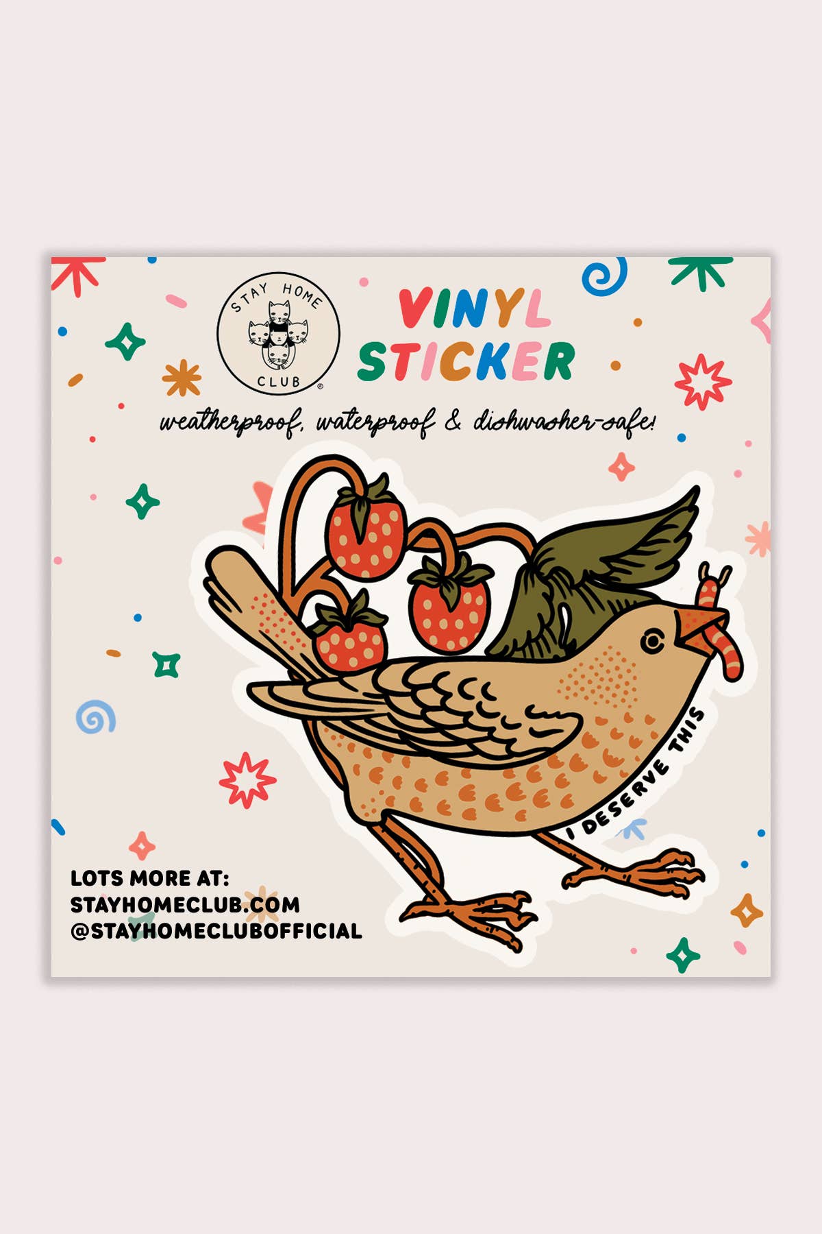 Vinyl Sticker | I Deserve This (Bird)