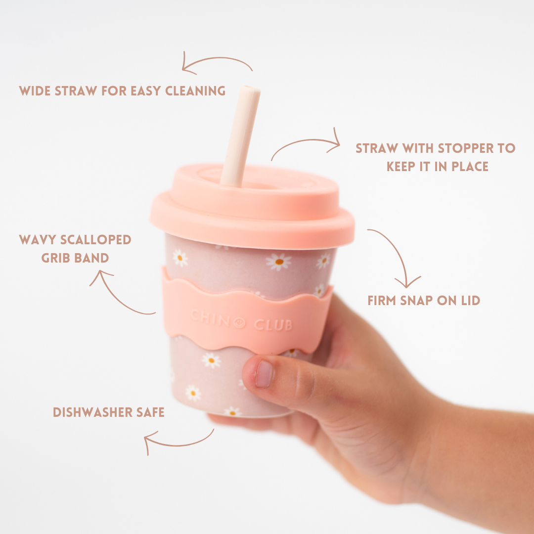 Pink Daisy Babychino Cup | 4oz