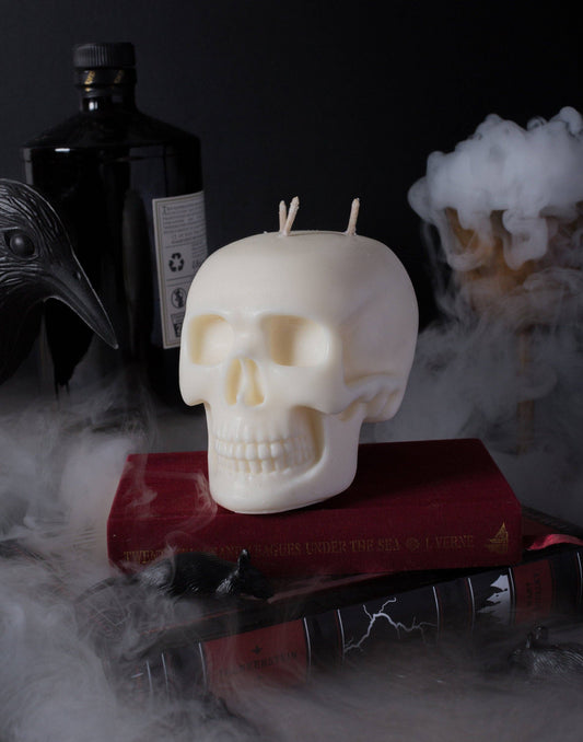 Black Skull Candle