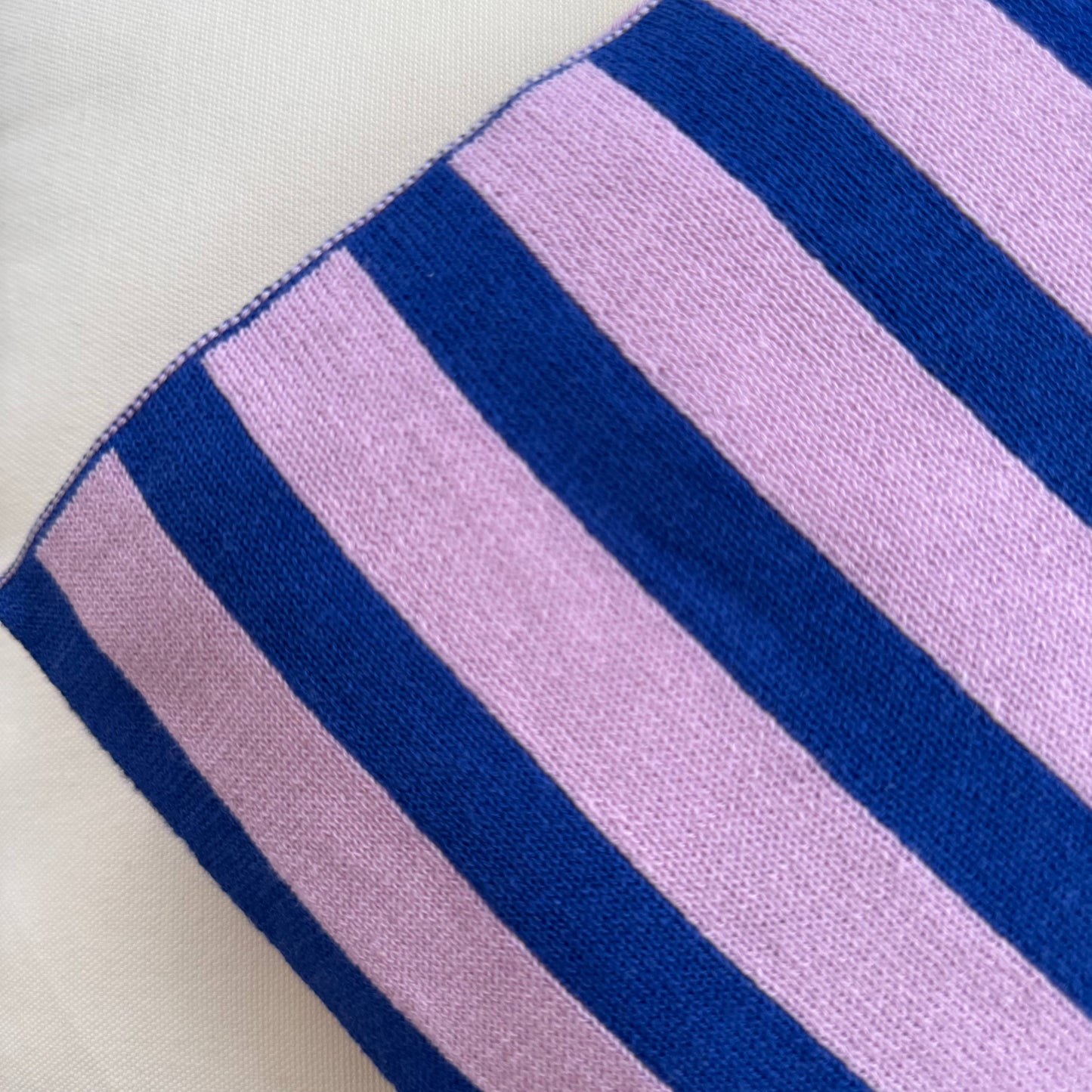 Organic Striped Blanket | Electric & Lilac