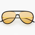 Shay Aviator Sunglasses | Black Soft Amber