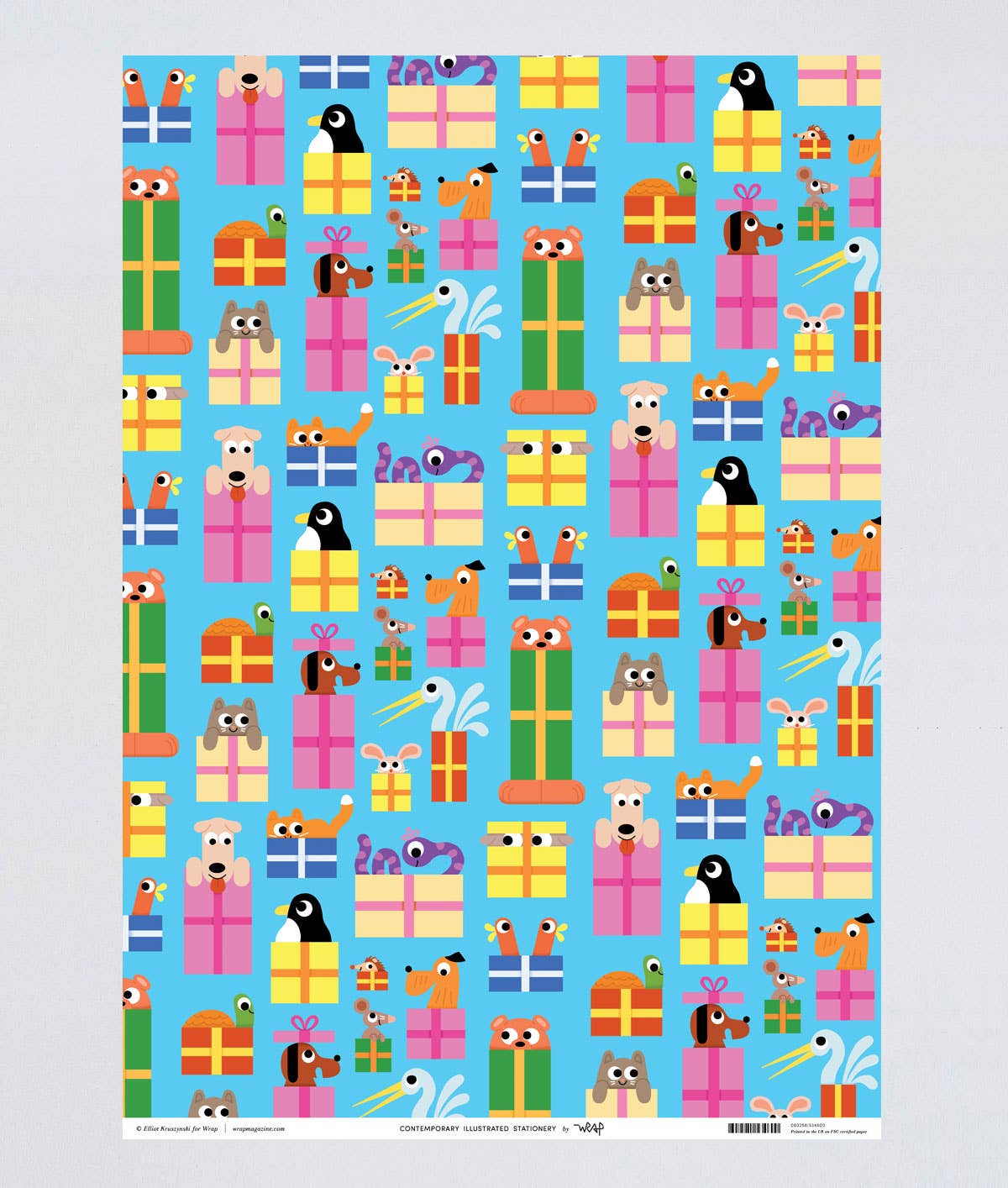 'Birthday Animals' Gift Wrap | 1 Sheet