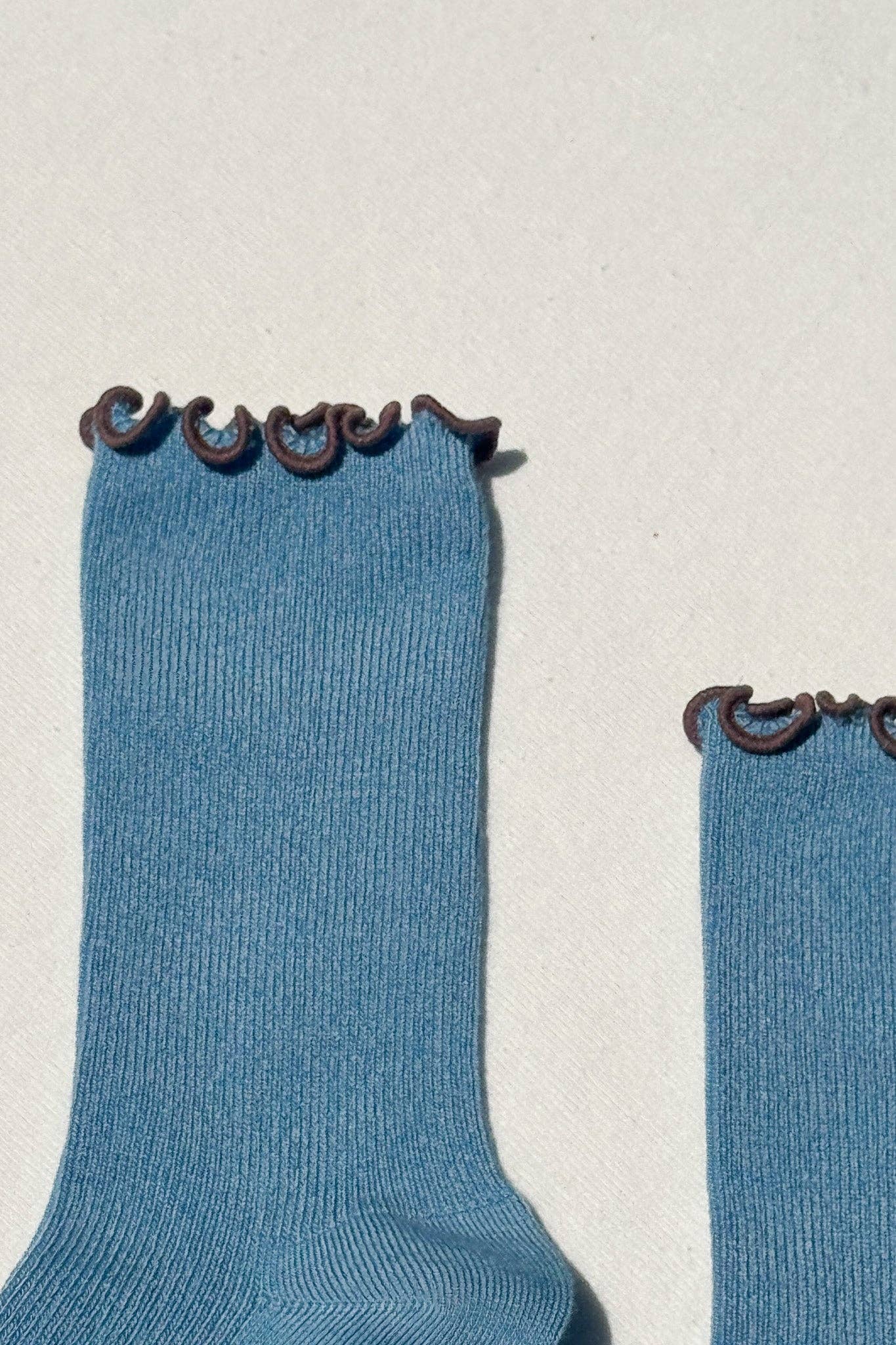 Ruffled Modal Socks | Green