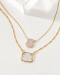 Power of Two Necklace Set | Rose & Druzy Quartz