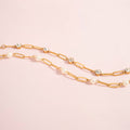 Pearl Paperclip Chain Bracelet