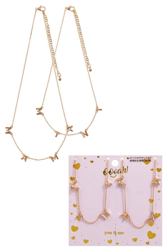 Mama And Mini Necklace | Set of 2