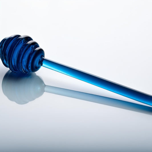 Glass Honey Dipper | Blue