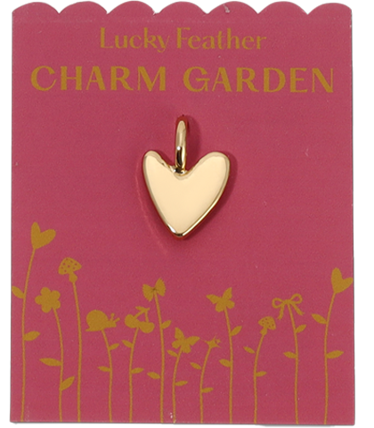 Love Heart Charm | Gold - Charm Garden