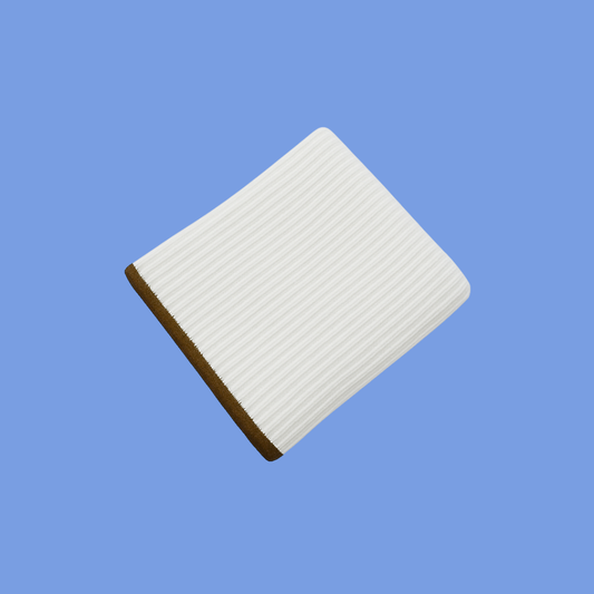 Ribbed Trim Blanket | Milk & Chocolate