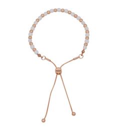 Beaded Bracelet | Rose Gold, White