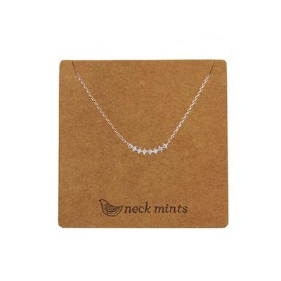 Cubic 8 Point Bar Necklace | Rose Gold