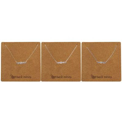 Five Piece Cubic Bar Necklace