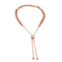 Dual Layer Slider Bracelet | Rose Gold