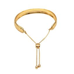 Hammered Cuff Slider Bracelet | Gold