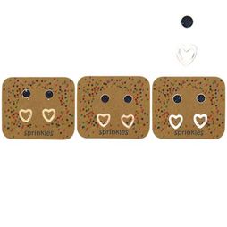 Open Heart Stud Set Clear | Montana