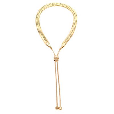 Mesh Chain Slider Bracelet | Gold