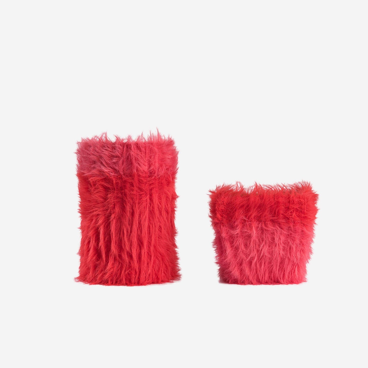 Faux Fur Planter Sleeve Set | Various Colours