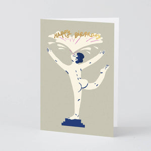 ‘Happy Birthday Statue’ Greetings Card