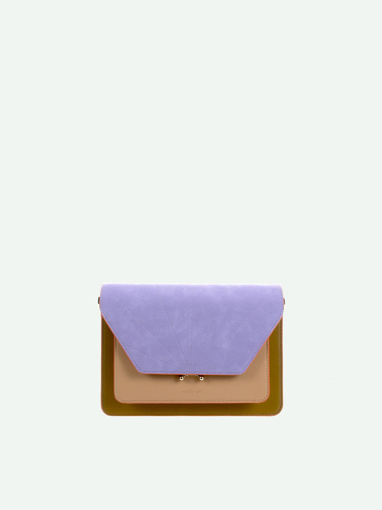 satchel | costa green + affogato beige + sunset lilac