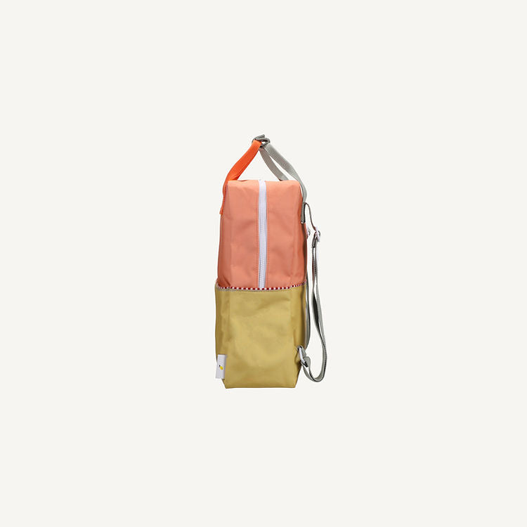 Backpack | Large | Coral Pink + Reed Green