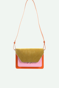 satchel | arancia orange + dolce pink + lemon leaf