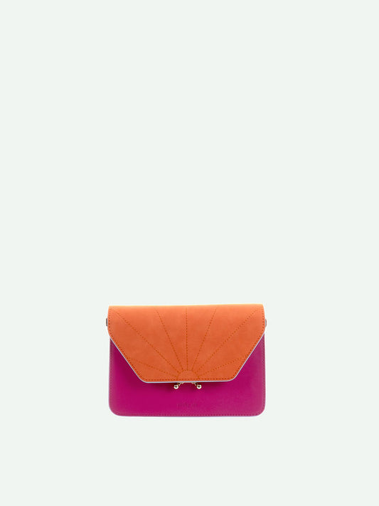 shoulder bag | positano purple + aranica orange