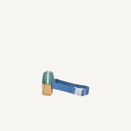 Fanny pack | colourblocking | aquatic green + sandy yellow
