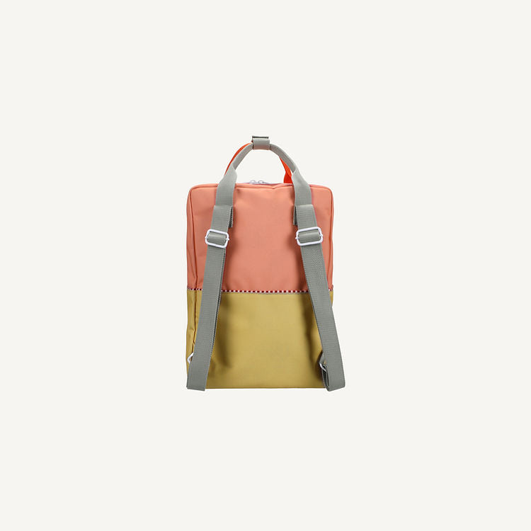 Backpack | Large | Coral Pink + Reed Green