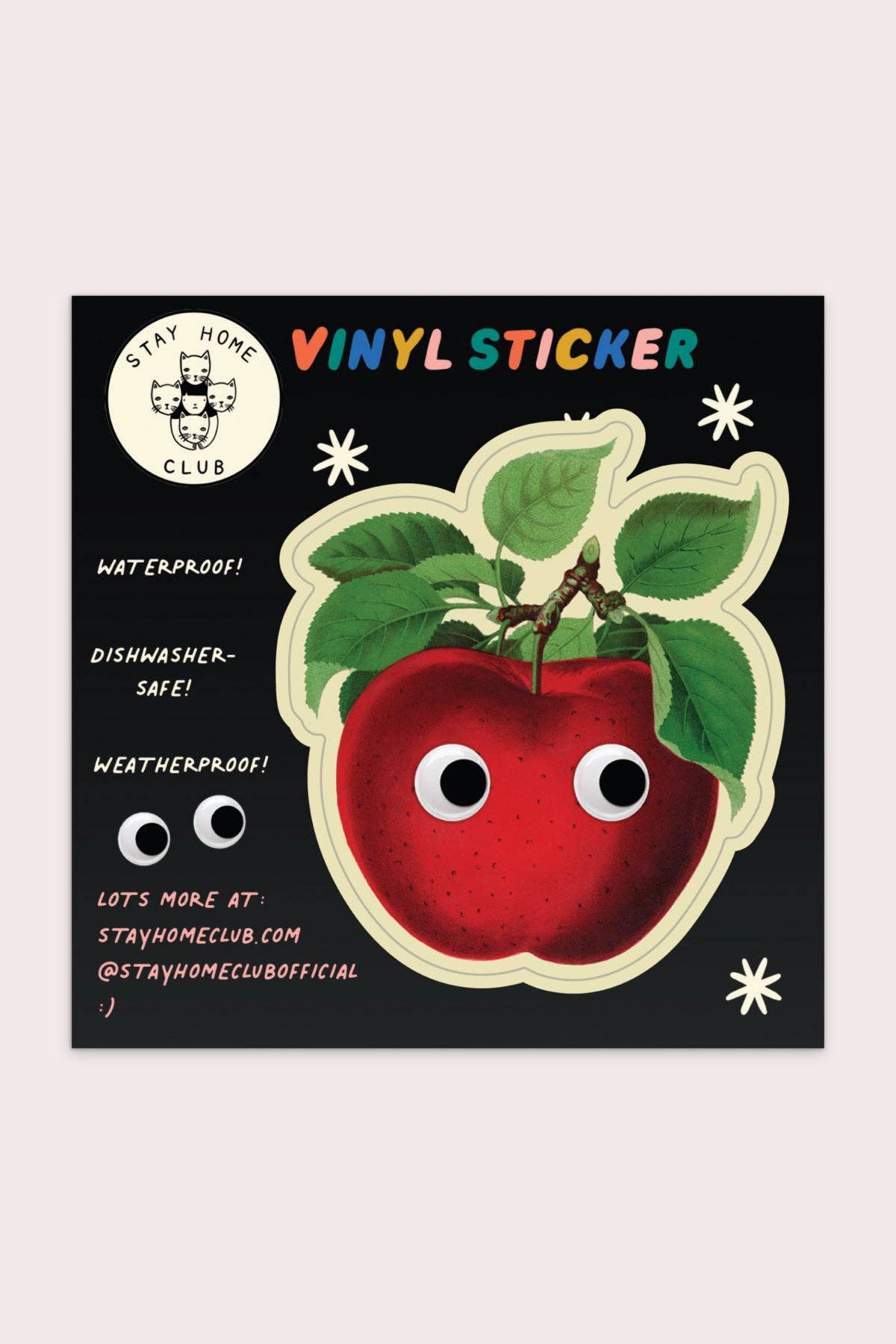 Vinyl Sticker | Googly Apple