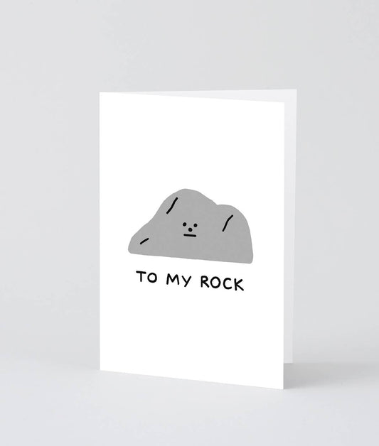 To My Rock Greetings Card