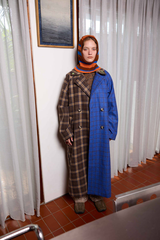 Double Breasted Blanket Coat | Cobalt