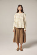 Peter Pan Collar Blouse | Yellow & Olive