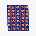 Flower Stripe Throw | Cobalt