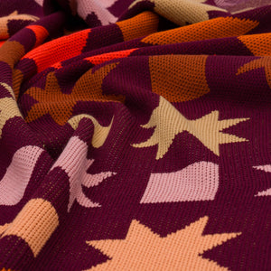 Quilt Star Throw | Wine Red