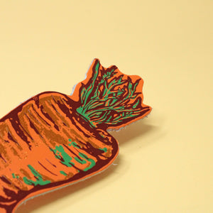 Wonky Carrot Bookmark | Orange