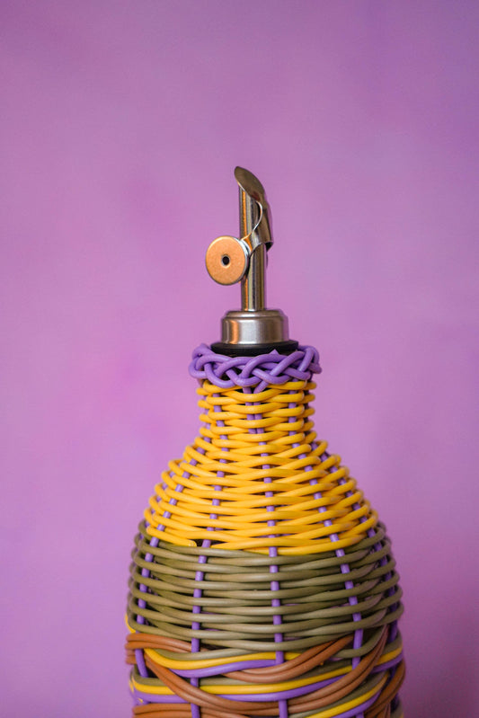Oil Decanter | Yellow & Lilac