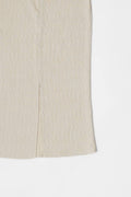 Miranda Skirt | Textured Midi Skirt with Back Slit