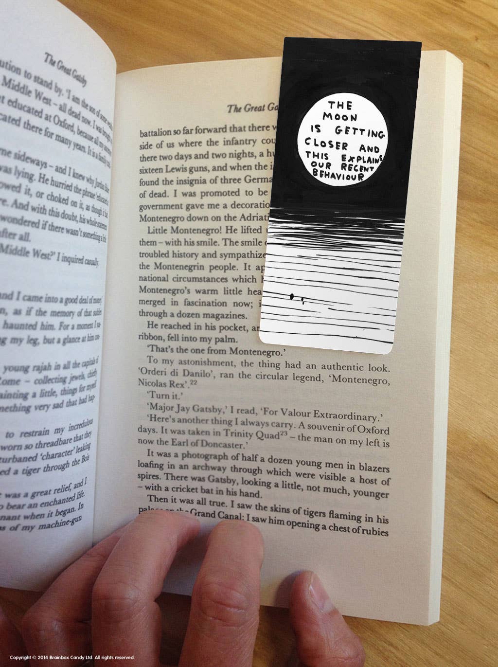 The Moon | Magnetic Bookmark x David Shrigley