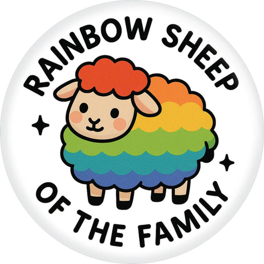 Compact Mirror | Rainbow Sheep Of The Family