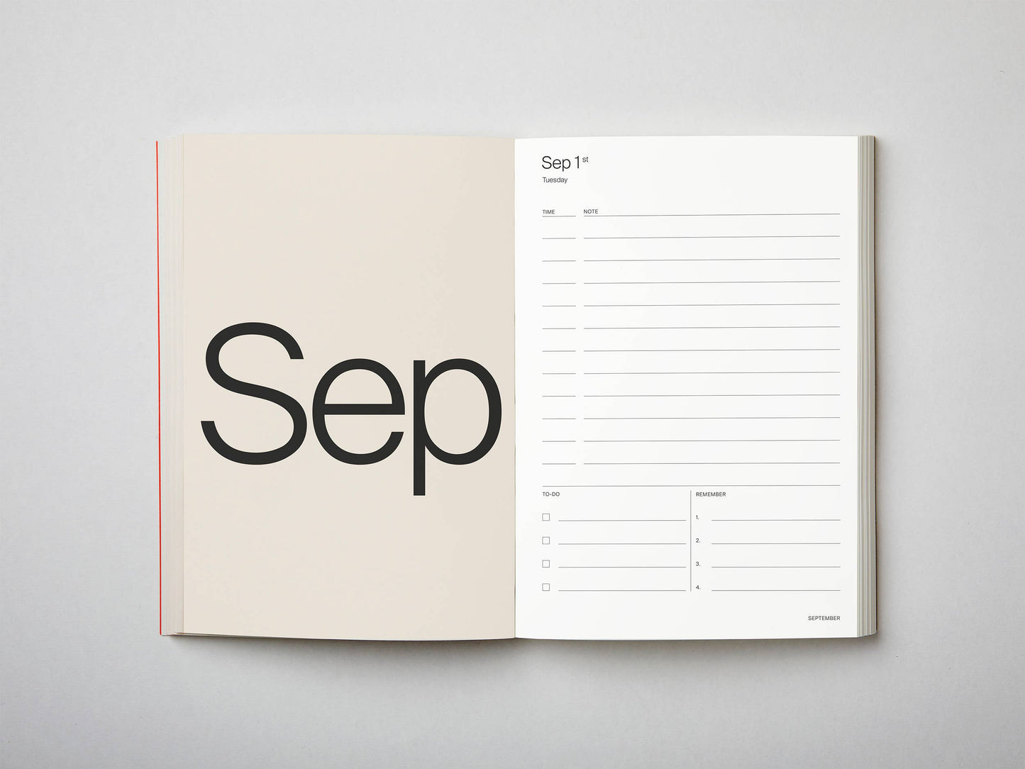 Red 2026 Planner | Day per page