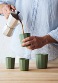 Facet Espresso & Latte Cup Set | Olive