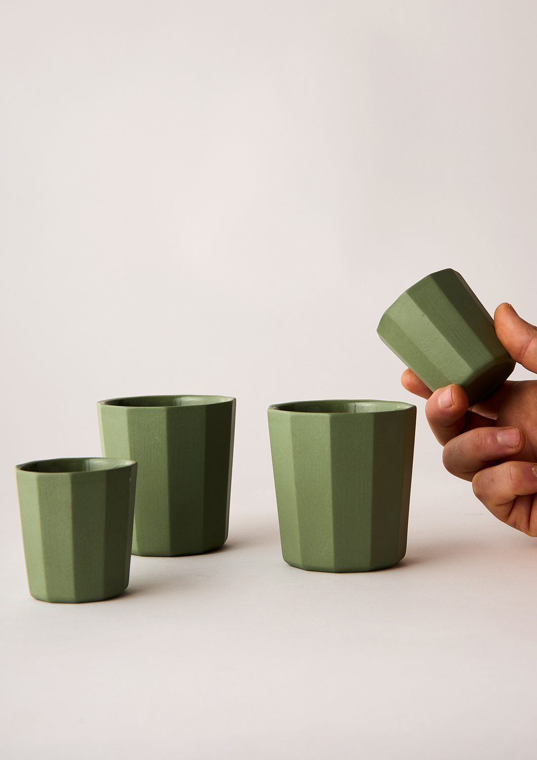 Facet Espresso & Latte Cup Set | Olive