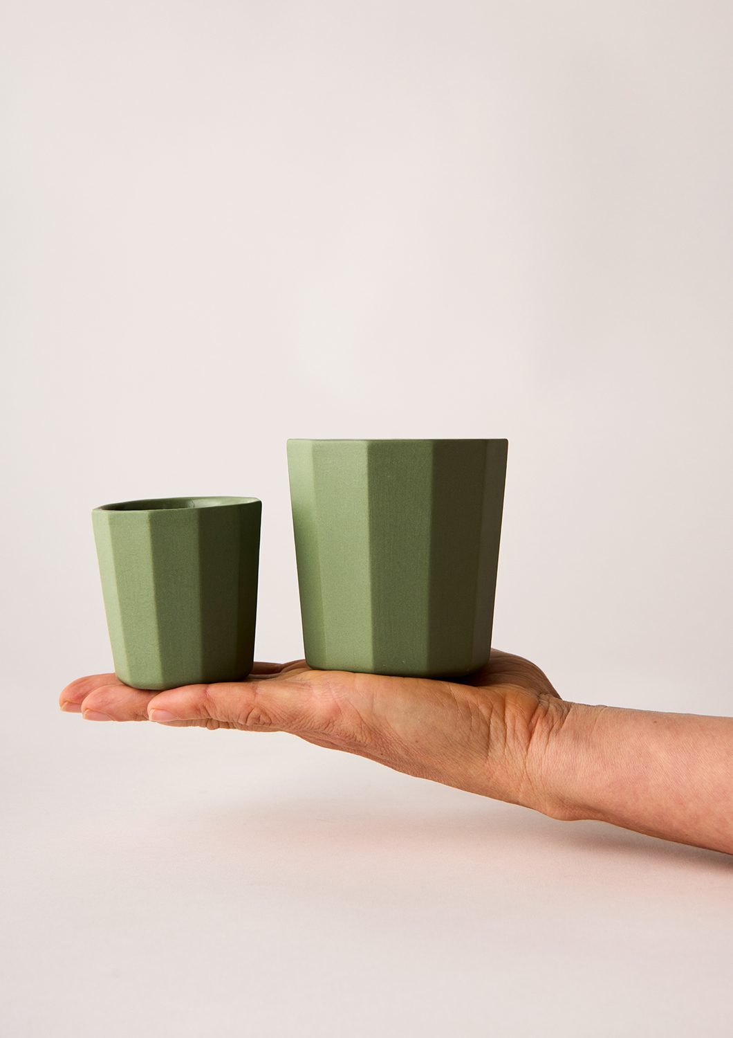 Facet Espresso & Latte Cup Set | Olive